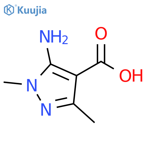 5-amino-1,3-dimethyl-1H-pyrazole-4-carboxylic acid structure