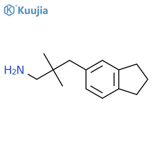3-(2,3-dihydro-1H-inden-5-yl)-2,2-dimethylpropan-1-amine structure