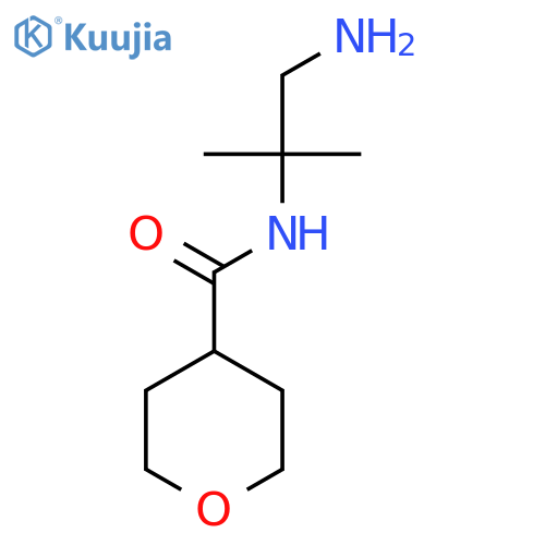 2H-Pyran-4-carboxamide, N-(2-amino-1,1-dimethylethyl)tetrahydro- structure