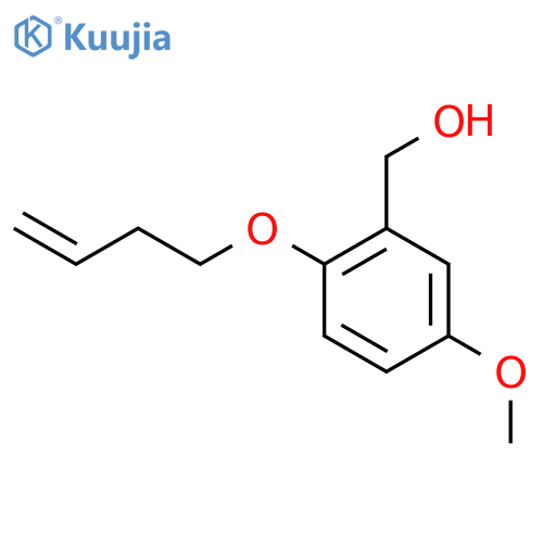 (2-(But-3-en-1-yloxy)-5-methoxyphenyl)methanol structure