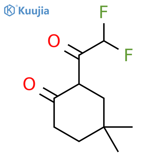 2-(2,2-Difluoroacetyl)-4,4-dimethylcyclohexan-1-one structure