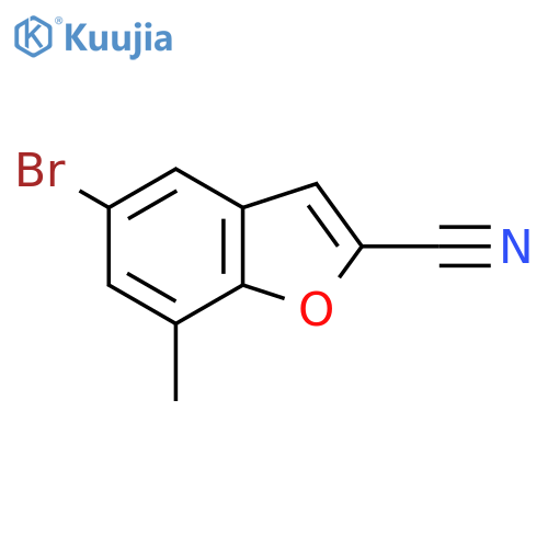 5-Bromo-7-methyl-1-benzofuran-2-carbonitrile structure