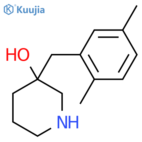 3-(2,5-dimethylphenyl)methylpiperidin-3-ol structure