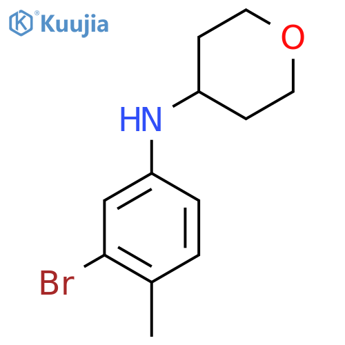 N-(3-bromo-4-methylphenyl)oxan-4-amine structure
