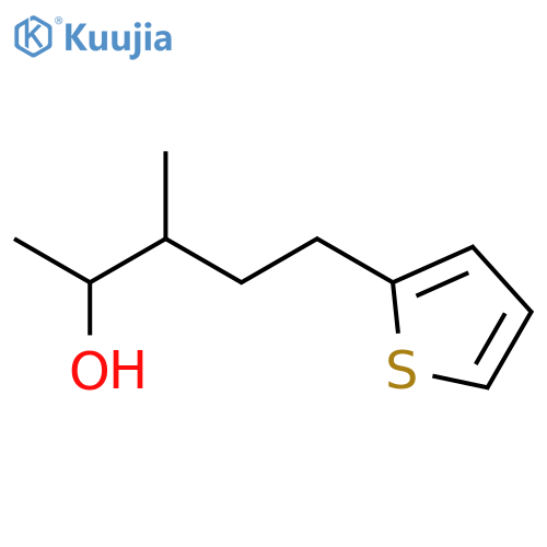 3-methyl-5-(thiophen-2-yl)pentan-2-ol structure