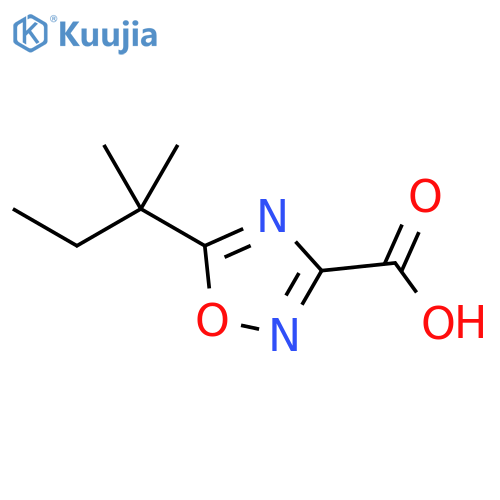 5-(2-methylbutan-2-yl)-1,2,4-oxadiazole-3-carboxylic acid structure