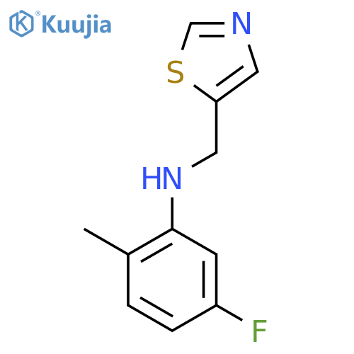 5-fluoro-2-methyl-N-(1,3-thiazol-5-yl)methylaniline structure