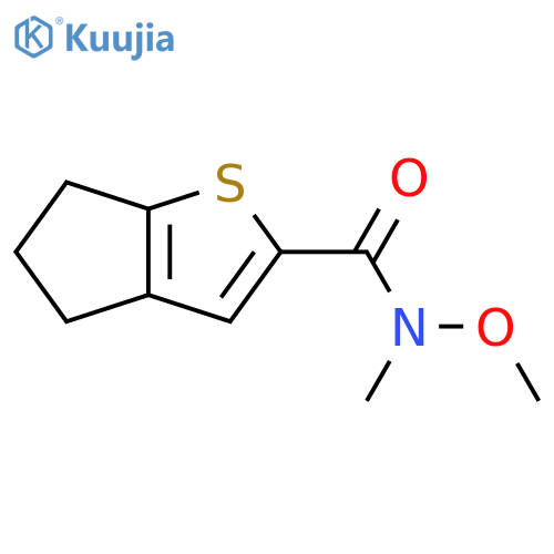 4H-Cyclopenta[b]thiophene-2-carboxamide, 5,6-dihydro-N-methoxy-N-methyl- structure