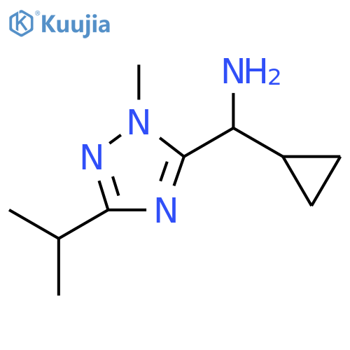 cyclopropyl1-methyl-3-(propan-2-yl)-1H-1,2,4-triazol-5-ylmethanamine structure
