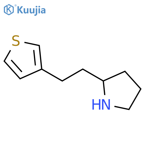 2-2-(thiophen-3-yl)ethylpyrrolidine structure