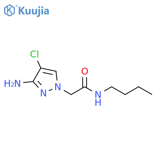 2-(3-amino-4-chloro-1H-pyrazol-1-yl)-N-butylacetamide structure