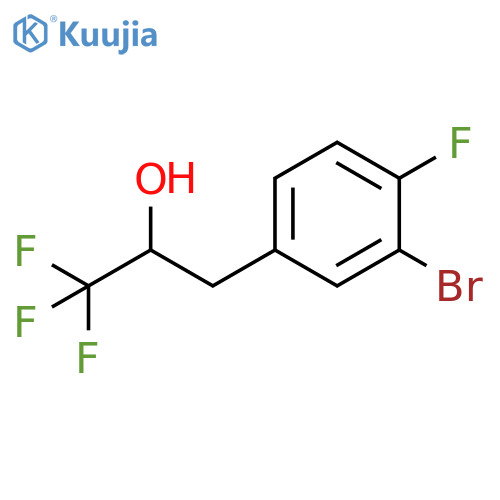 3-(3-bromo-4-fluorophenyl)-1,1,1-trifluoropropan-2-ol structure