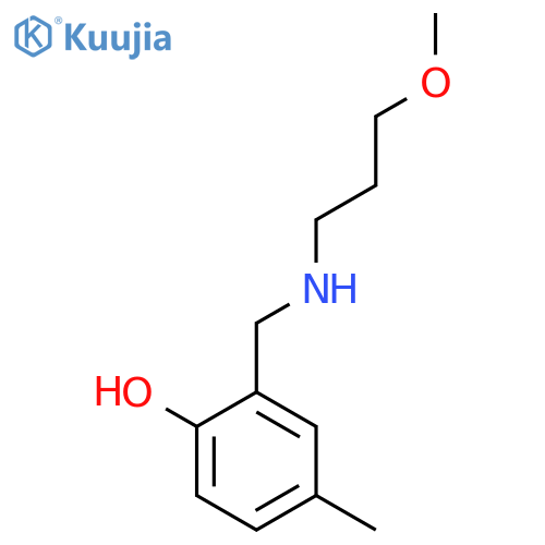 2-{(3-methoxypropyl)aminomethyl}-4-methylphenol structure