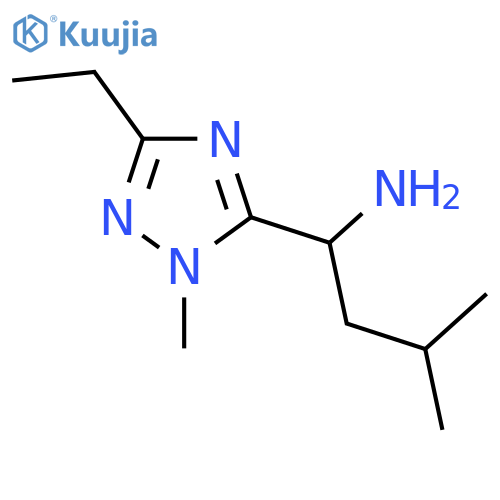 1-(3-Ethyl-1-methyl-1h-1,2,4-triazol-5-yl)-3-methylbutan-1-amine structure