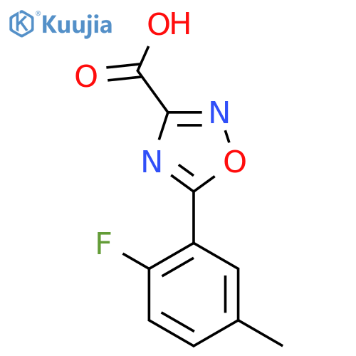5-(2-Fluoro-5-methylphenyl)-1,2,4-oxadiazole-3-carboxylic acid structure