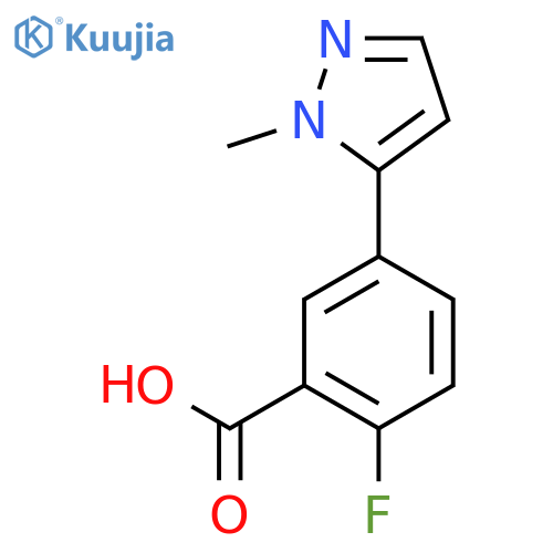 2-fluoro-5-(1-methyl-1H-pyrazol-5-yl)benzoic acid structure