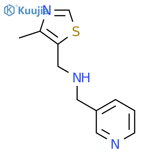 N-[(4-methylthiazol-5-yl)methyl]-1-(3-pyridyl)methanamine structure