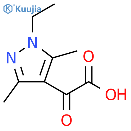 2-(1-ethyl-3,5-dimethyl-1H-pyrazol-4-yl)-2-oxoacetic acid structure