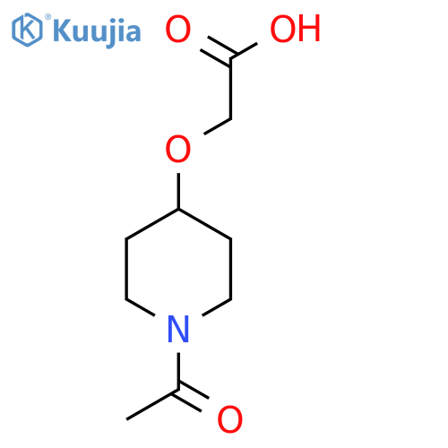 (1-Acetyl-piperidin-4-yloxy)-acetic acid structure