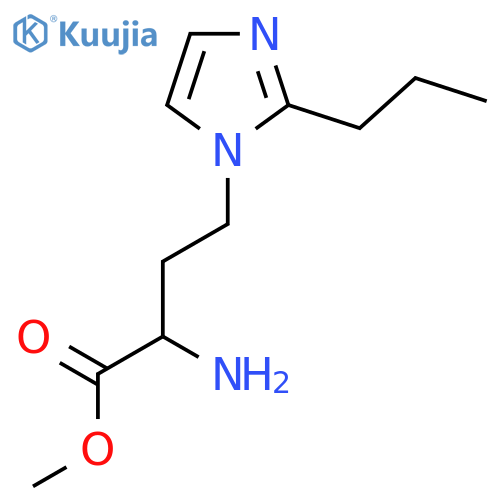 methyl 2-amino-4-(2-propyl-1H-imidazol-1-yl)butanoate structure