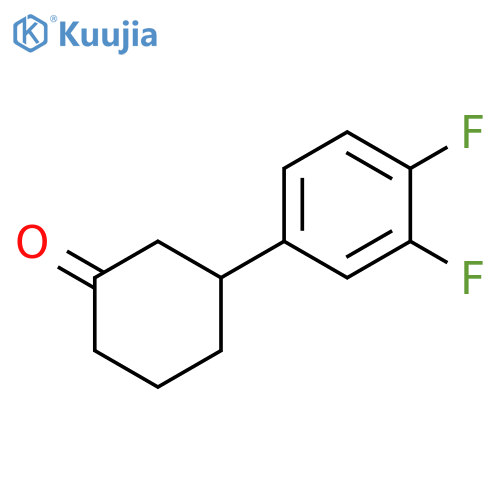 Cyclohexanone, 3-(3,4-difluorophenyl)- structure