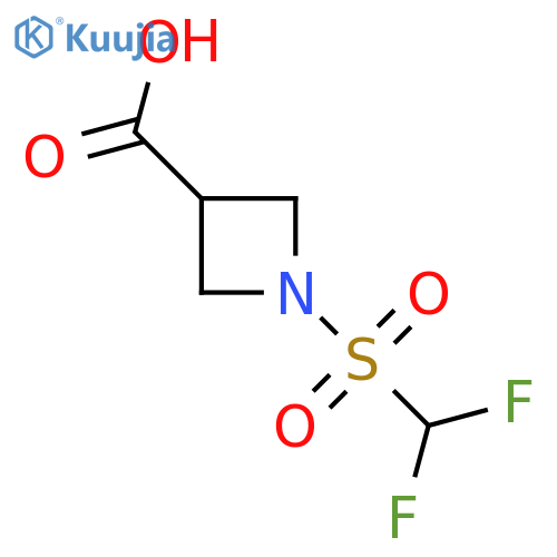 1-Difluoromethanesulfonylazetidine-3-carboxylic acid structure