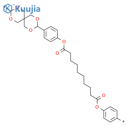 Poly[2,4,8,10-tetraoxaspiro[5.5]undecane-3,9-diyl-1,4-phenyleneoxy(1,10-dioxo-1,10-decanediyl)oxy-1,4-phenylene] structure