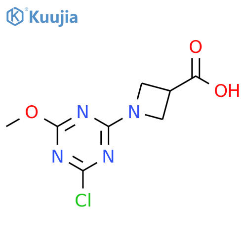 1-(4-chloro-6-methoxy-1,3,5-triazin-2-yl)azetidine-3-carboxylic acid structure
