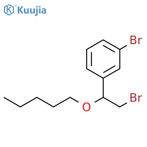1-bromo-3-2-bromo-1-(pentyloxy)ethylbenzene structure