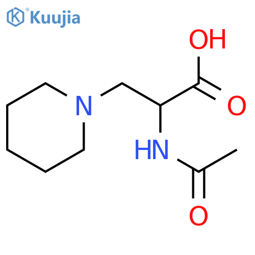 2-Acetamido-3-(piperidin-1-yl)propanoic acid structure