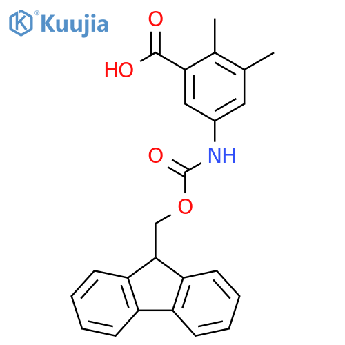 5-({[(9H-fluoren-9-yl)methoxy]carbonyl}amino)-2,3-dimethylbenzoic acid structure