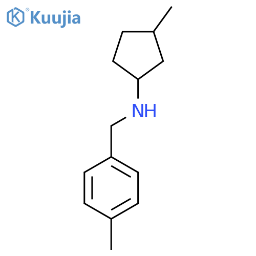 3-methyl-N-(4-methylphenyl)methylcyclopentan-1-amine structure