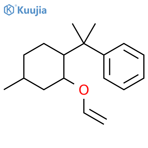 Benzene, [1-[2-(ethenyloxy)-4-methylcyclohexyl]-1-methylethyl]- structure