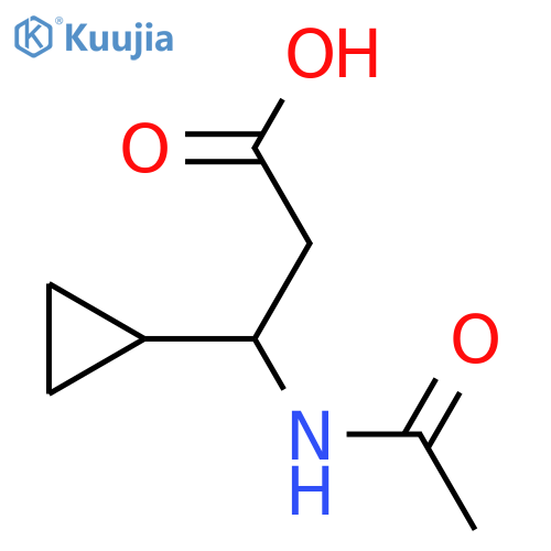 3-Cyclopropyl-3-acetamidopropanoic acid structure