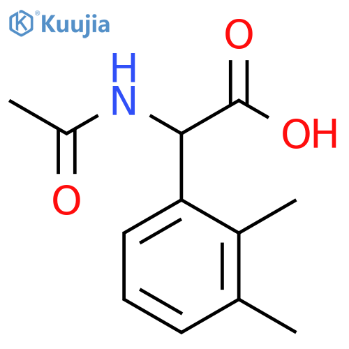 Benzeneacetic acid, α-(acetylamino)-2,3-dimethyl- structure