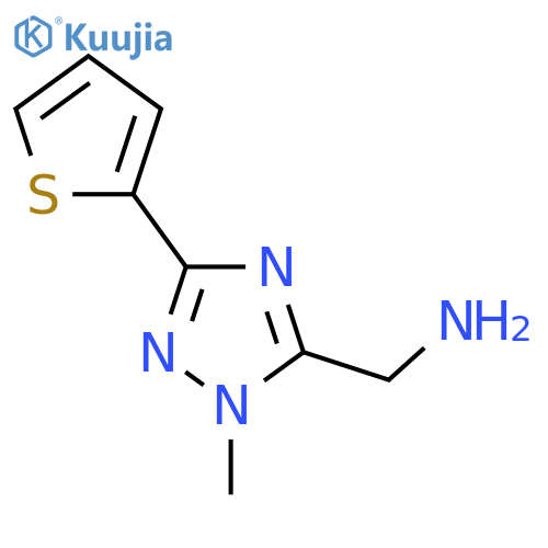 1-methyl-3-(thiophen-2-yl)-1H-1,2,4-triazol-5-ylmethanamine structure