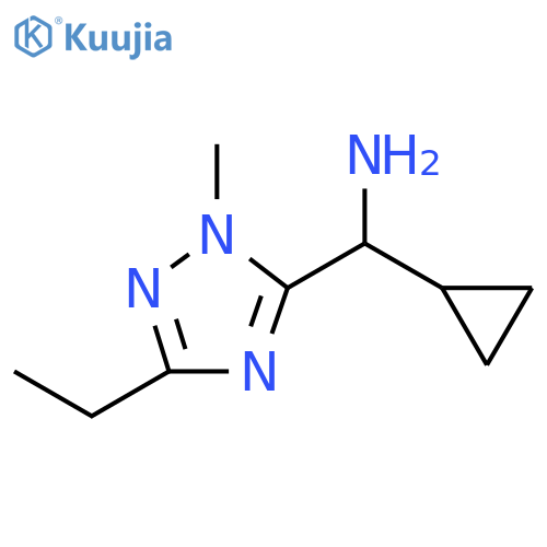 cyclopropyl(3-ethyl-1-methyl-1H-1,2,4-triazol-5-yl)methanamine structure