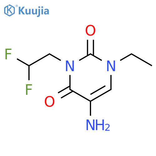 5-amino-3-(2,2-difluoroethyl)-1-ethyl-1,2,3,4-tetrahydropyrimidine-2,4-dione structure