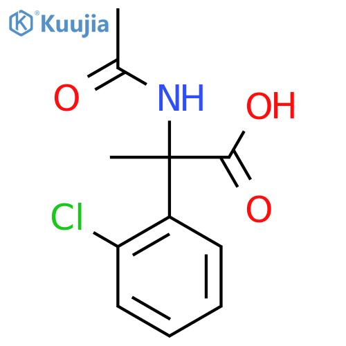 2-(2-chlorophenyl)-2-acetamidopropanoic acid structure