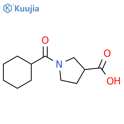 1-cyclohexanecarbonylpyrrolidine-3-carboxylic acid structure