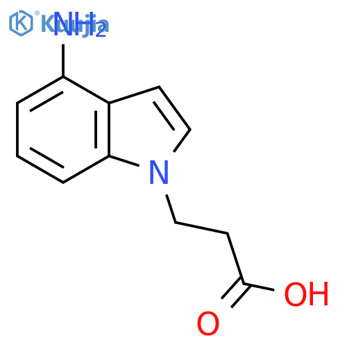 3-(4-amino-1H-indol-1-yl)propanoic acid structure