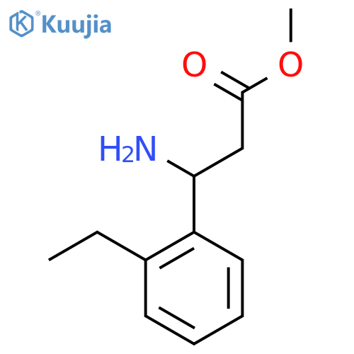 methyl 3-amino-3-(2-ethylphenyl)propanoate structure