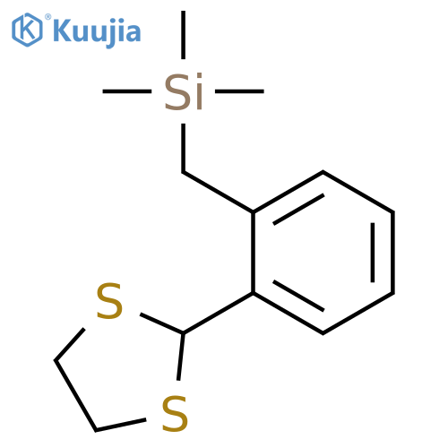 Silane, [[2-(1,3-dithiolan-2-yl)phenyl]methyl]trimethyl- structure