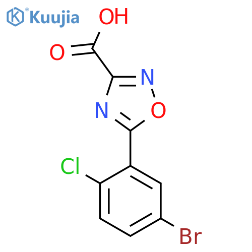 5-(5-Bromo-2-chlorophenyl)-1,2,4-oxadiazole-3-carboxylic acid structure