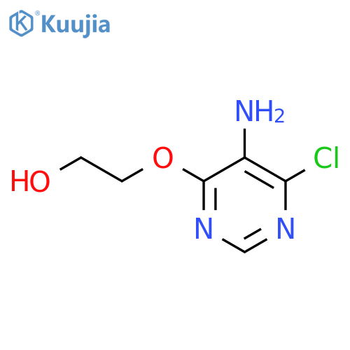 2-(5-amino-6-chloropyrimidin-4-yl)oxyethan-1-ol structure