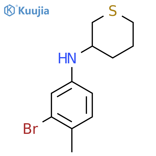 N-(3-bromo-4-methylphenyl)thian-3-amine structure