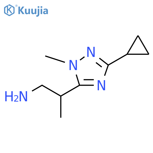 2-(3-cyclopropyl-1-methyl-1H-1,2,4-triazol-5-yl)propan-1-amine structure