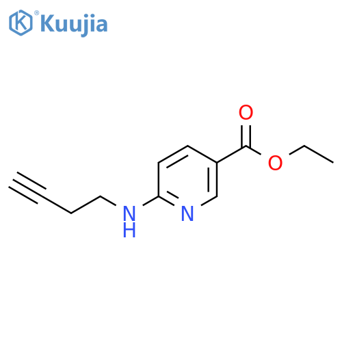 ethyl 6-(but-3-yn-1-yl)aminopyridine-3-carboxylate structure