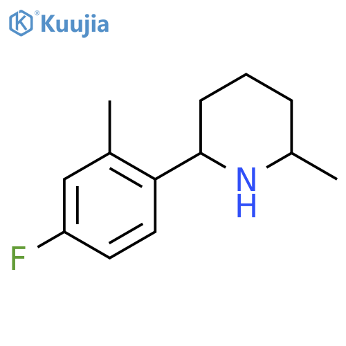 2-(4-Fluoro-2-methylphenyl)-6-methylpiperidine structure