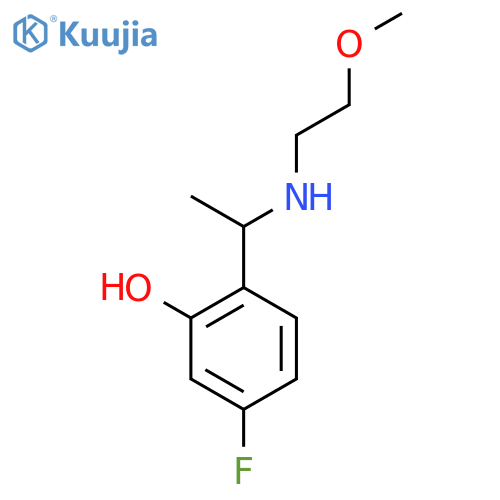 5-fluoro-2-{1-(2-methoxyethyl)aminoethyl}phenol structure